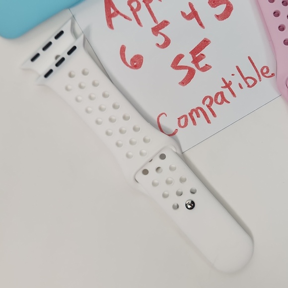 COPY - 22 mm lug Apple Watch Compatible 3 band latex snap band set for MEN, NWT - Picture 4 of 15